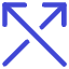 Line Arrow Crossover Up Icon from Core Duo Set