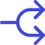 Line Arrow Split Right 1 Icon from Core Duo Set