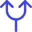 Line Arrow Split Up 1 Icon from Core Duo Set