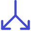 Line Arrow Split Vertical Down 2 Icon from Core Duo Set