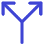Line Arrow Split Vertical Up 2 Icon from Core Duo Set