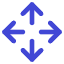 Line Arrows Open With Icon from Core Duo Set