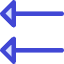 Double Triangle Arrow Left Icon from Core Duo Set