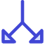 Triangle Arrow Split Vertical Down 2 Icon from Core Duo Set