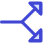 Triangle Arrow Split Vertical Right 2 Icon from Core Duo Set