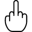 Finger Fuck Gesture Middle icon - Free transparent PNG, SVG. No sign up needed.