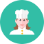 Chef Woman Icon from Kameleon Colors Set