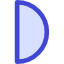 First Quarter Moon Icon from Core Duo Set