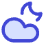Moon Cloud Icon from Core Duo Set