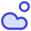 Sun Cloud Icon from Core Duo Set