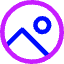 Image In Circle Icon from Core Neon Set