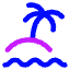 Beach Icon from Core Neon Set