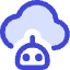 Ai Cloud Robot Icon from Core Duo Set