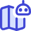 Ai Map Generating Robot Icon from Core Duo Set