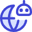 Ai Network Robot Icon from Core Duo Set