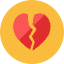 Broken Heart Icon from Kameleon Colors Set