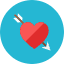 Heart Arrow Icon from Kameleon Colors Set