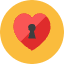 Heart Key 2 Icon from Kameleon Colors Set