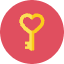 Heart Key Icon from Kameleon Colors Set