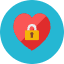 Heart Lock Icon from Kameleon Colors Set