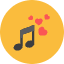 Heart Music Icon from Kameleon Colors Set