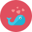 Love Whale Icon from Kameleon Colors Set