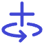 Line Arrow Rotate All Axis Left Icon from Core Duo Set