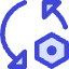 Triangle Arrows Sync Settings Nut Icon from Core Duo Set