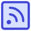 Rss Square Icon from Core Duo Set