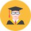 Old Student Icon from Kameleon Colors Set