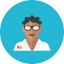 Scientist Woman 1 Icon from Kameleon Colors Set
