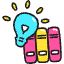Library Research Icon from Stickies Colors - Free Set