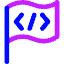 Programming Flag Icon from Core Neon Set