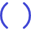 Round Brackets Icon from Core Duo Set