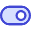 Horizontal Toggle Button Single Right Icon from Core Duo Set