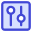 Vertical Slider Square Icon from Core Duo Set