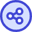 Share Link Circle Icon from Core Duo Set