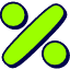 Percent Sale Icon from Stickies Duo Set