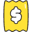 Reciept 1 Icon from Stickies Colors - Free Set