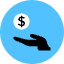 Coin Hand Icon from Kameleon Pop Set