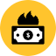 Money Fire Icon from Kameleon Pop Set