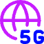 5g Network Globe Icon from Core Neon Set