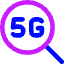 5g Search Icon from Core Neon Set