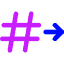Go To Channel Slack Icon from Core Neon Set