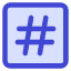 Hashtag Tag Channel Phone Number Icon from Core Duo Set