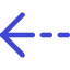 Arrow Dashed Left Icon from Core Duo Set