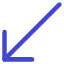 Diagonal Line Arrow Bottom Left Icon from Core Duo Set