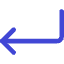 Line Arrow Bend Down Left Icon from Core Duo Set