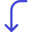 Line Arrow Curve Left Down Icon from Core Duo Set