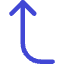 Line Arrow Curve Left Up Icon from Core Duo Set